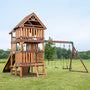 Load image into Gallery viewer, Highlander Swing Set Yellow Back
