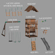 
                            
                              Load image into Gallery viewer, Highlander Swing Set Gray Exploded View
                            
                          