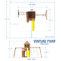 Load image into Gallery viewer, Oceanview Swing Set yellow slide dimensions
