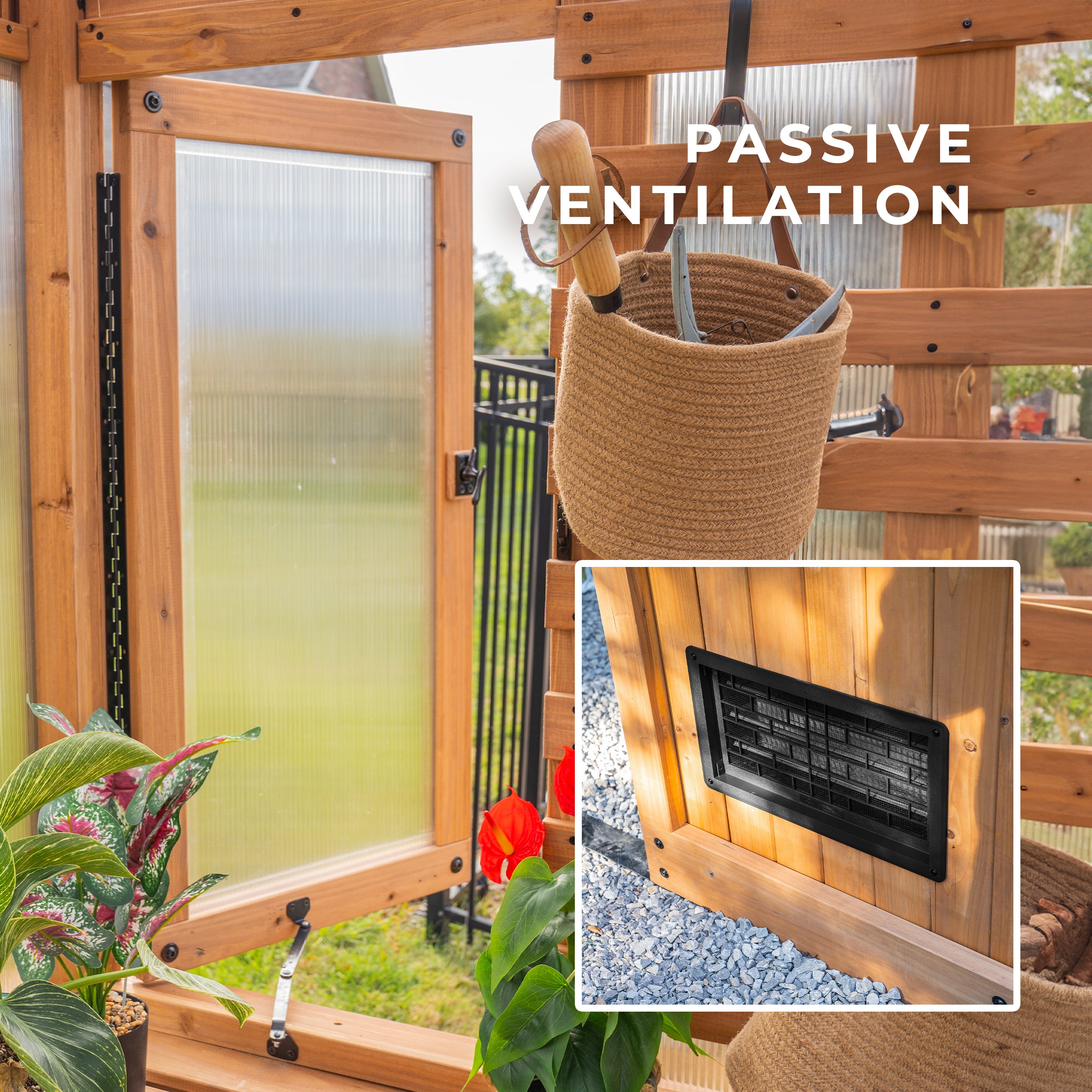 11x7 Bellerose Cedar Greenhouse Kit | Backyard Discovery