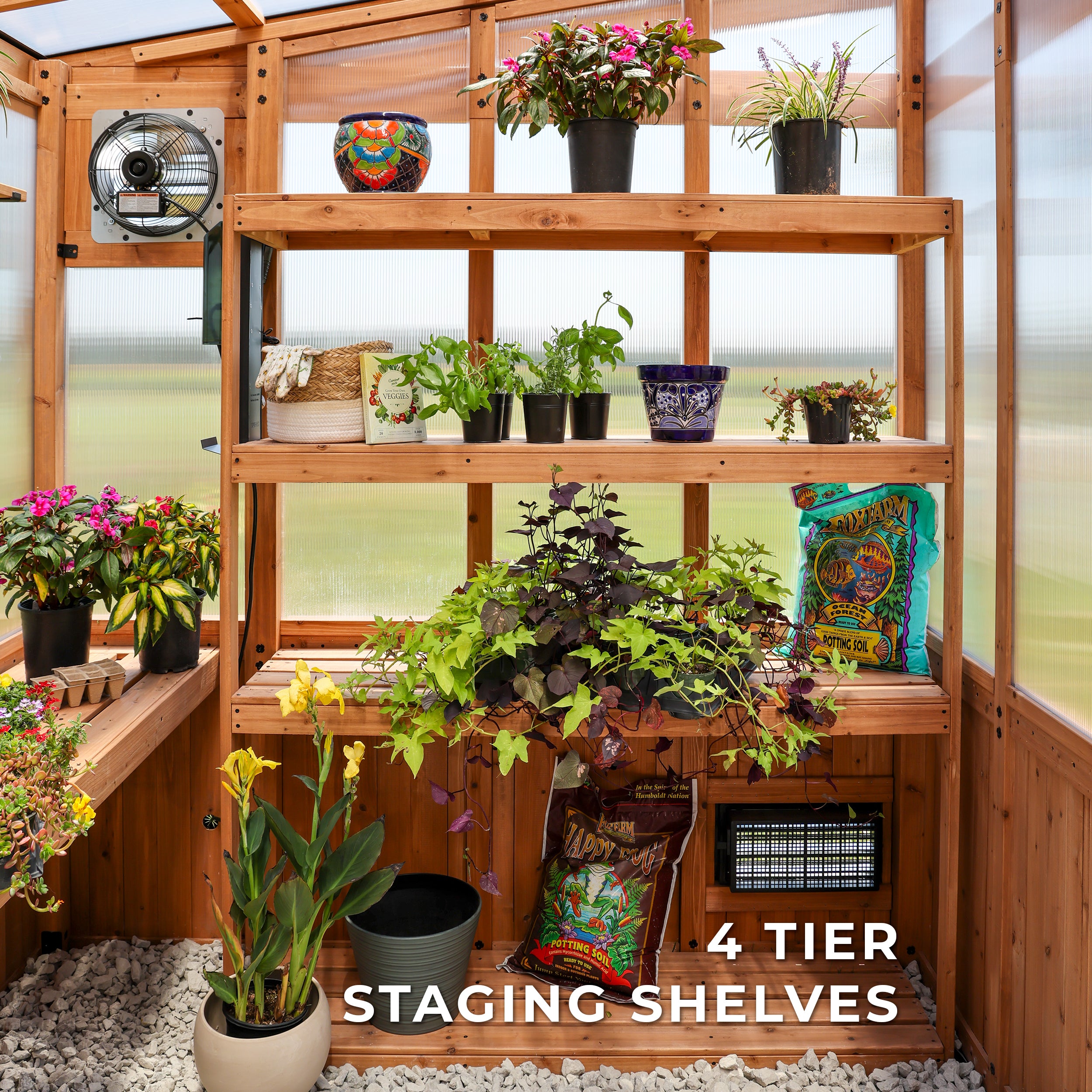 11x7 Poppy Cedar Greenhouse Kit | Backyard Discovery