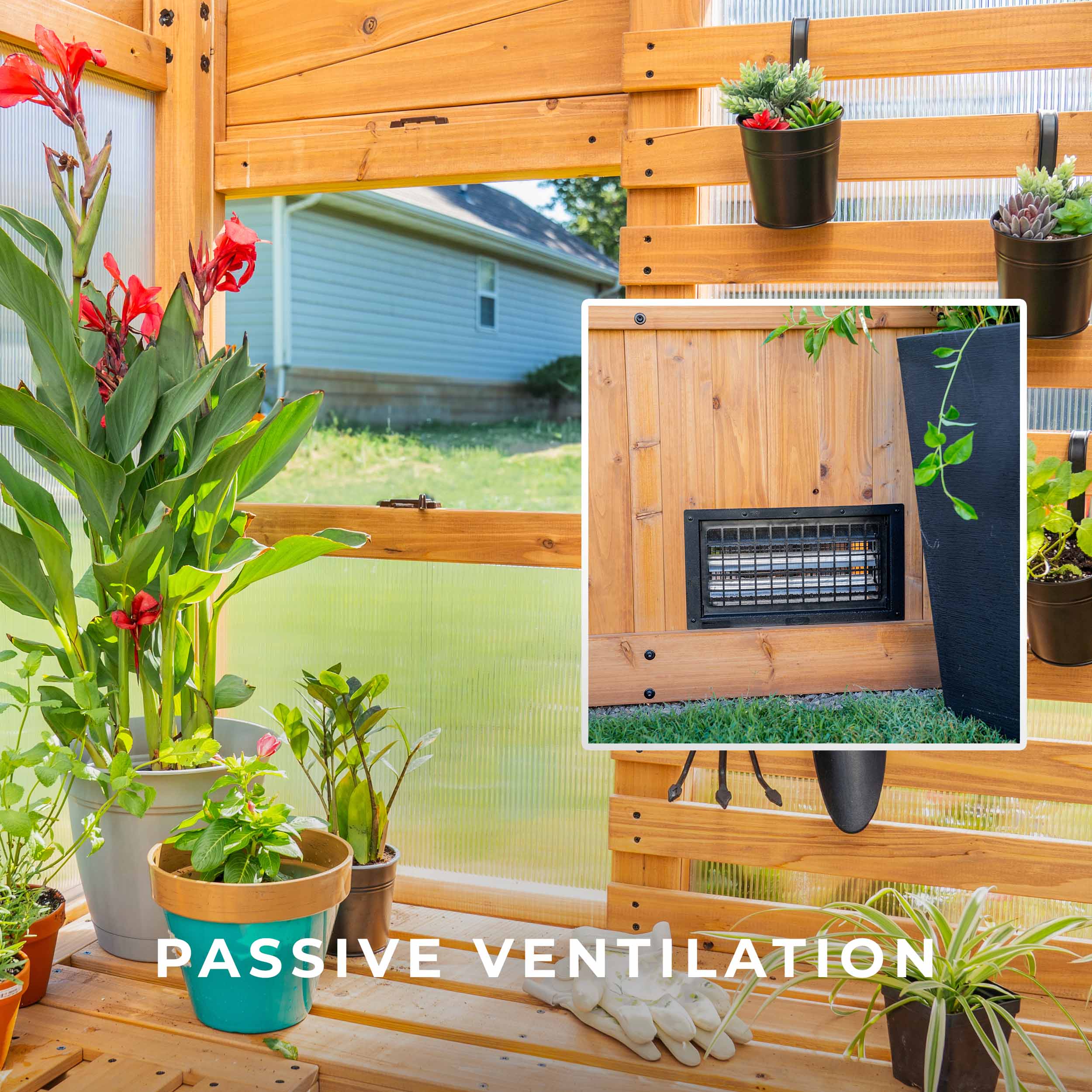 12x7 Zalie Cedar Greenhouse Kit | Backyard Discovery