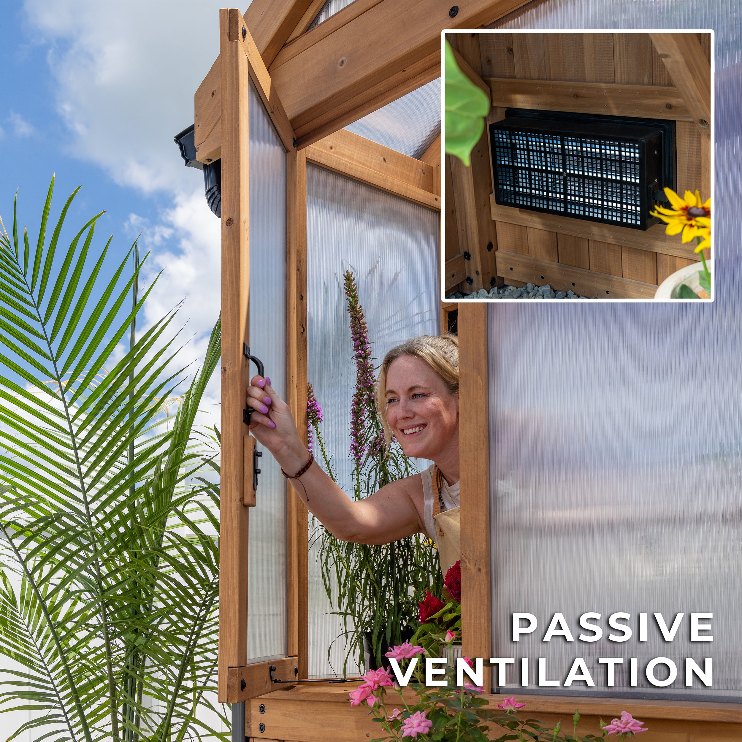 14.5x12 Savannah Cedar Greenhouse Kit | Backyard Discovery