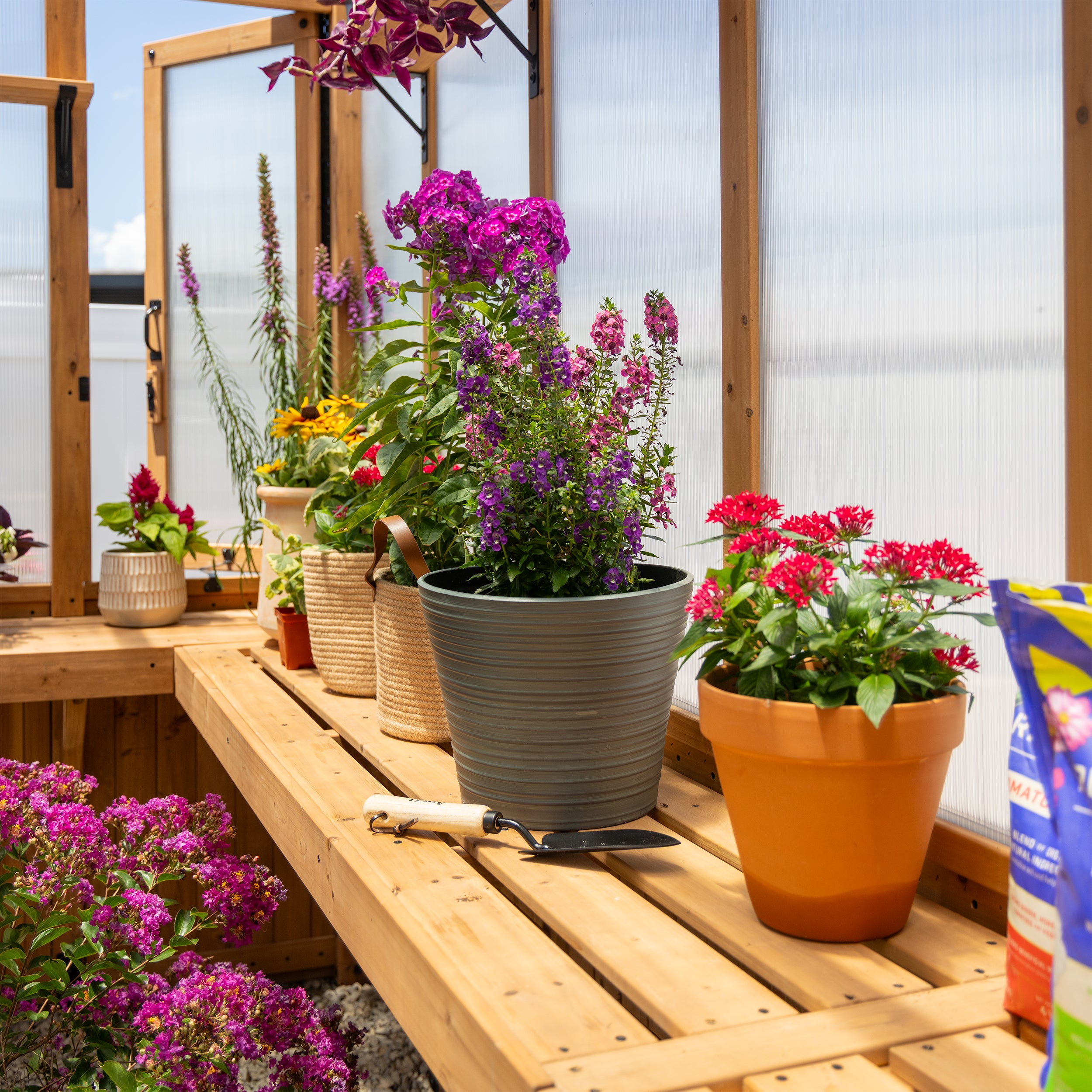 14.5x12 Savannah Cedar Greenhouse Kit | Backyard Discovery