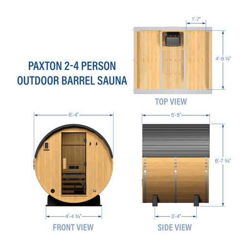 2 to 4P Paxton Sauna | stacked