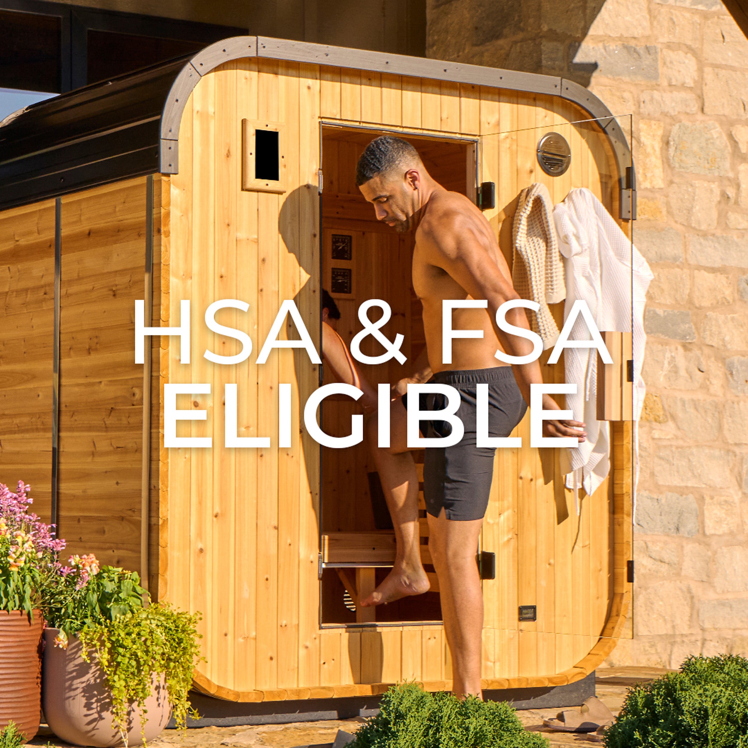 Lennon 2-4 Person Outdoor Cube Sauna | Backyard Discovery