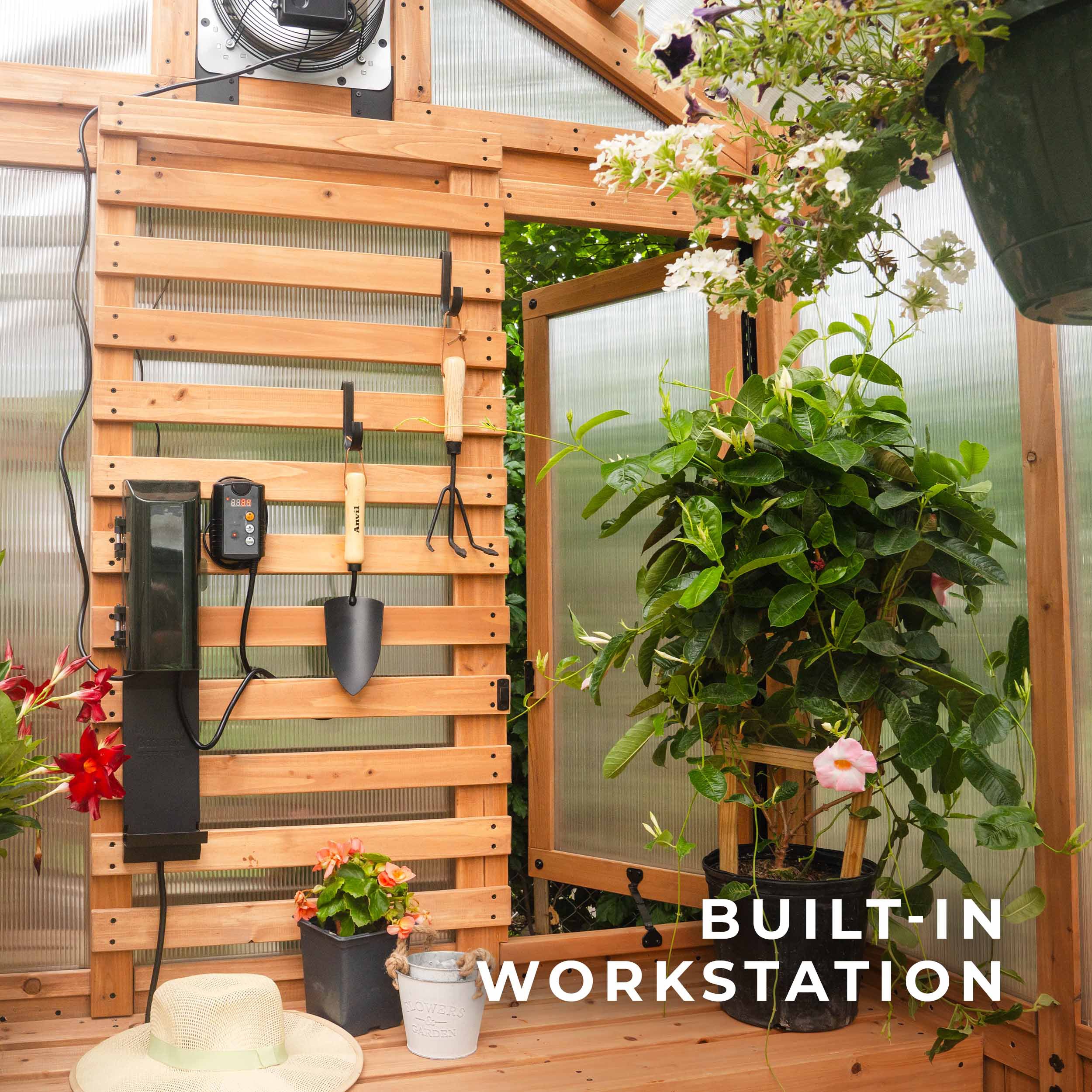 9x6 Bellerose Cedar Greenhouse Kit | Backyard Discovery