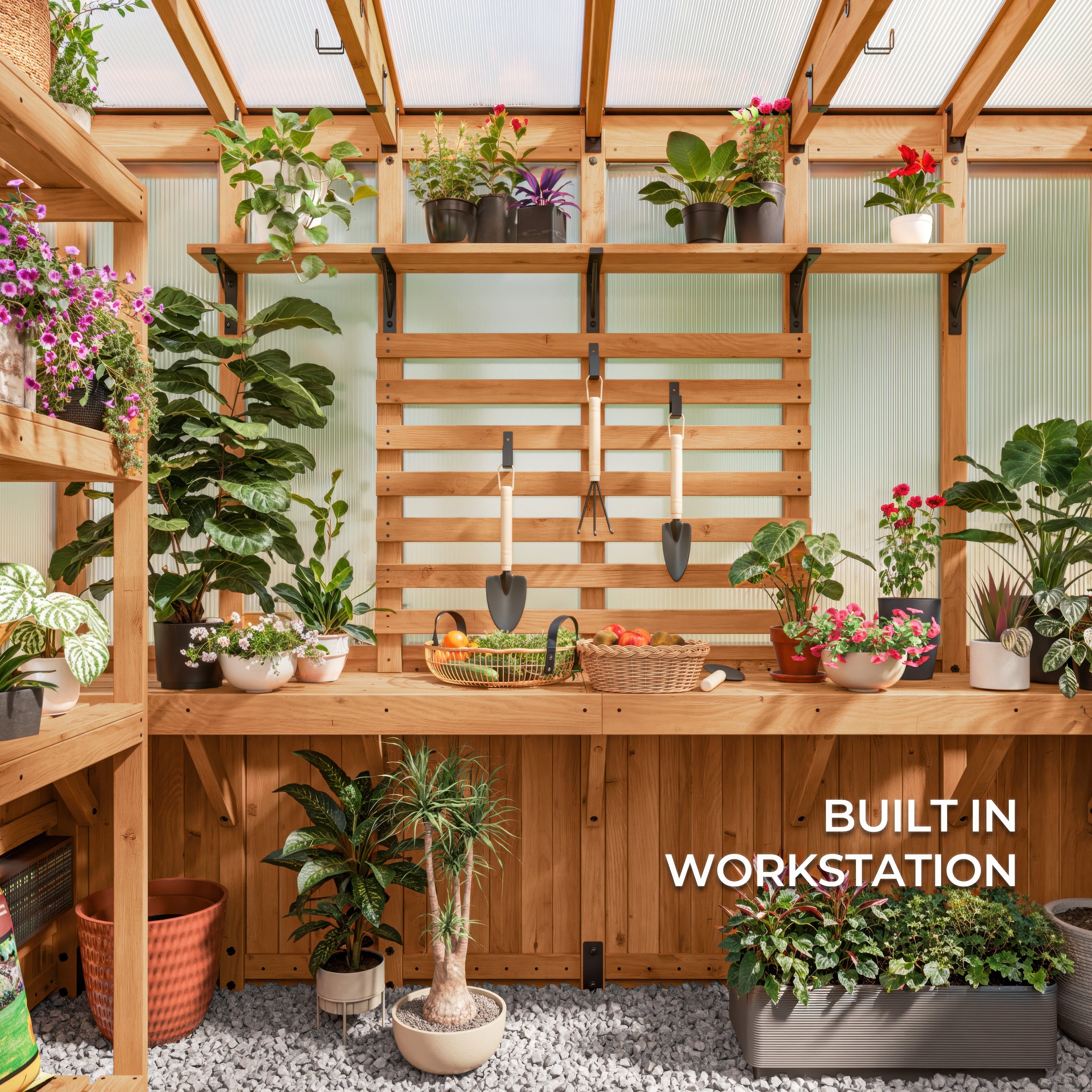 9x6 Poppy Cedar Greenhouse Kit | Backyard Discovery
