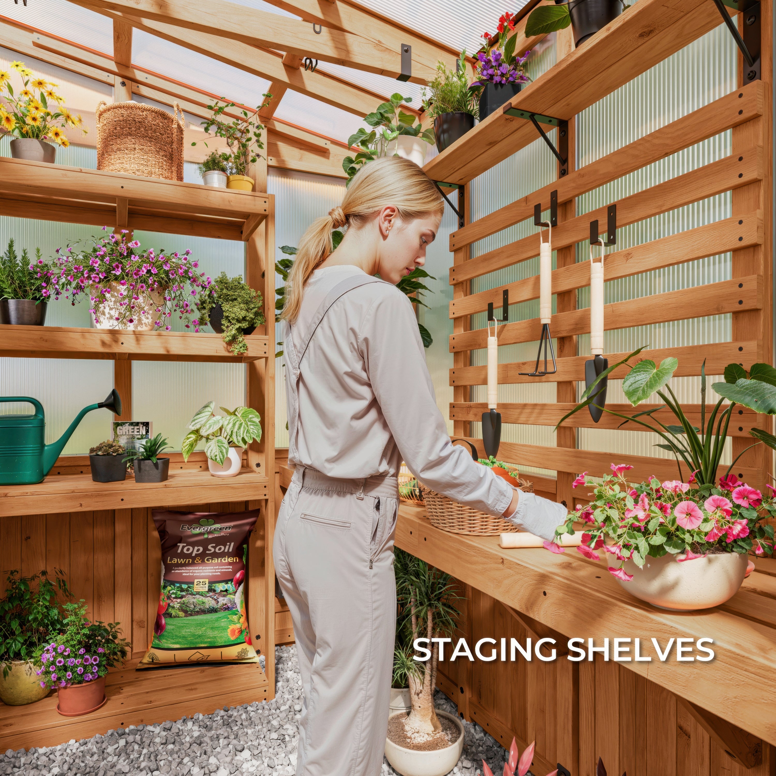 9x6 Poppy Cedar Greenhouse Kit | Backyard Discovery