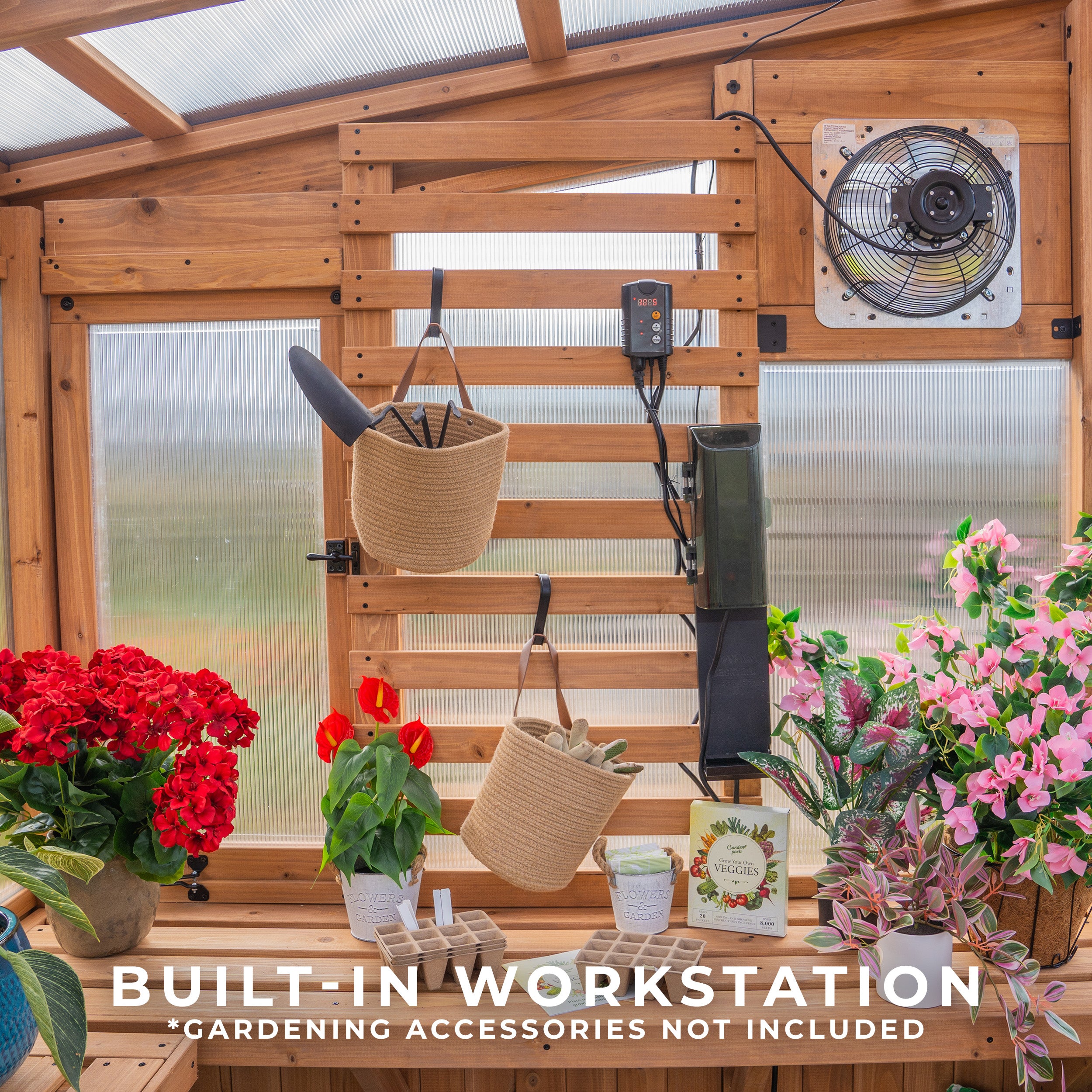 9x6 Willow Cedar Greenhouse Kit | Backyard Discovery