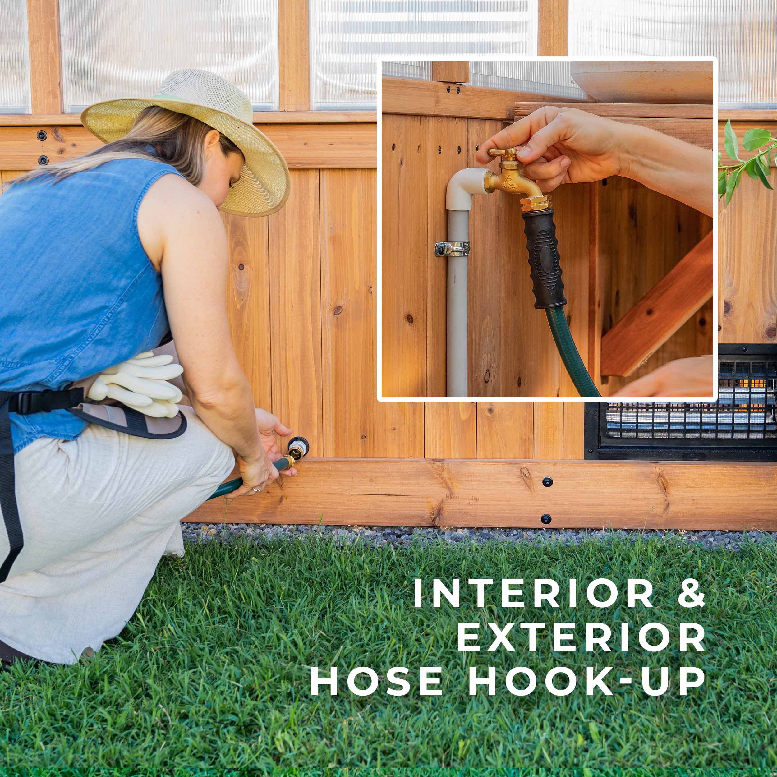 9x6 Willow Cedar Greenhouse Kit | Backyard Discovery