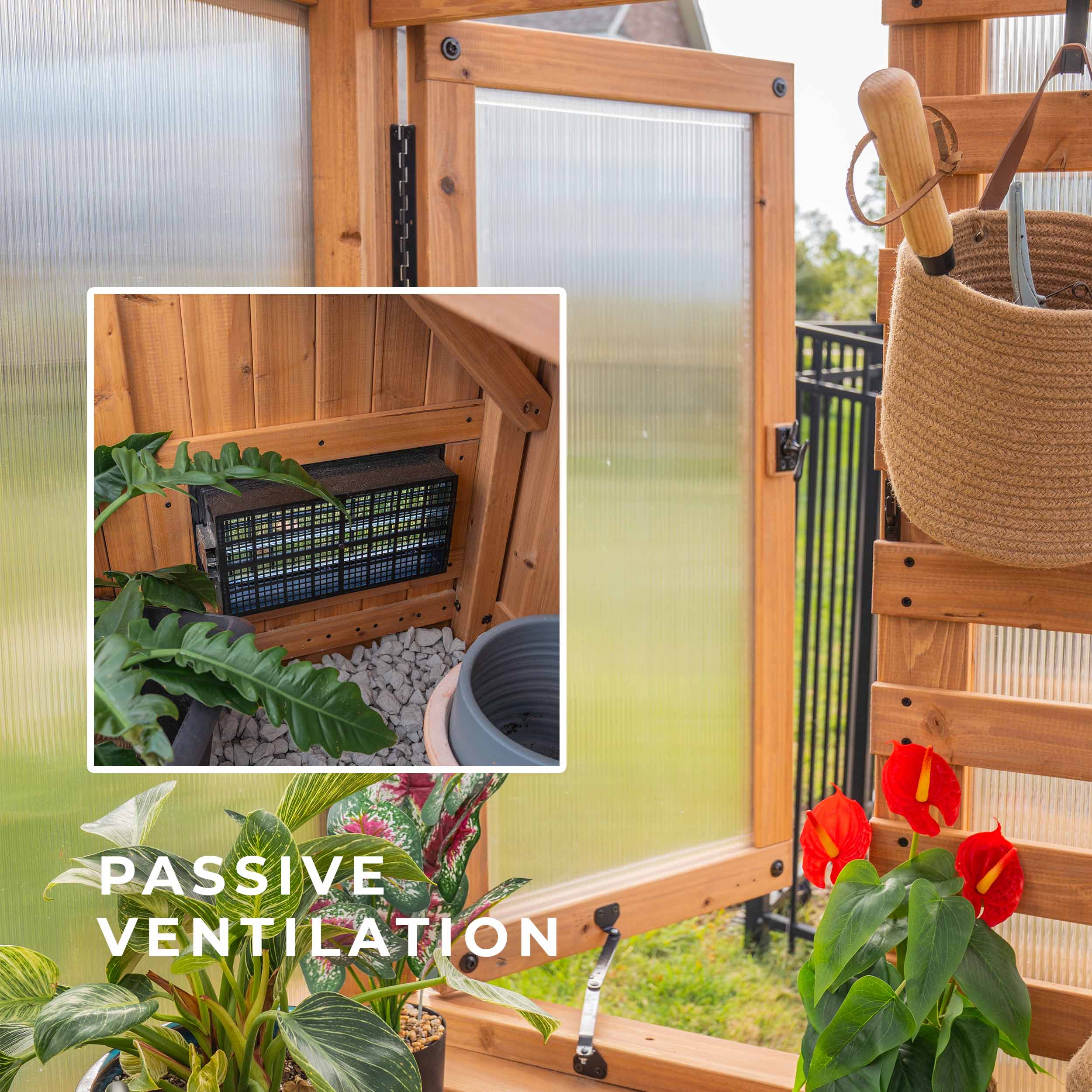 9x6 Willow Cedar Greenhouse Kit | Backyard Discovery
