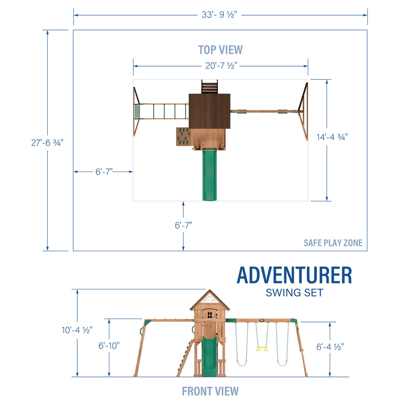 Adventurer Swing Set specifications