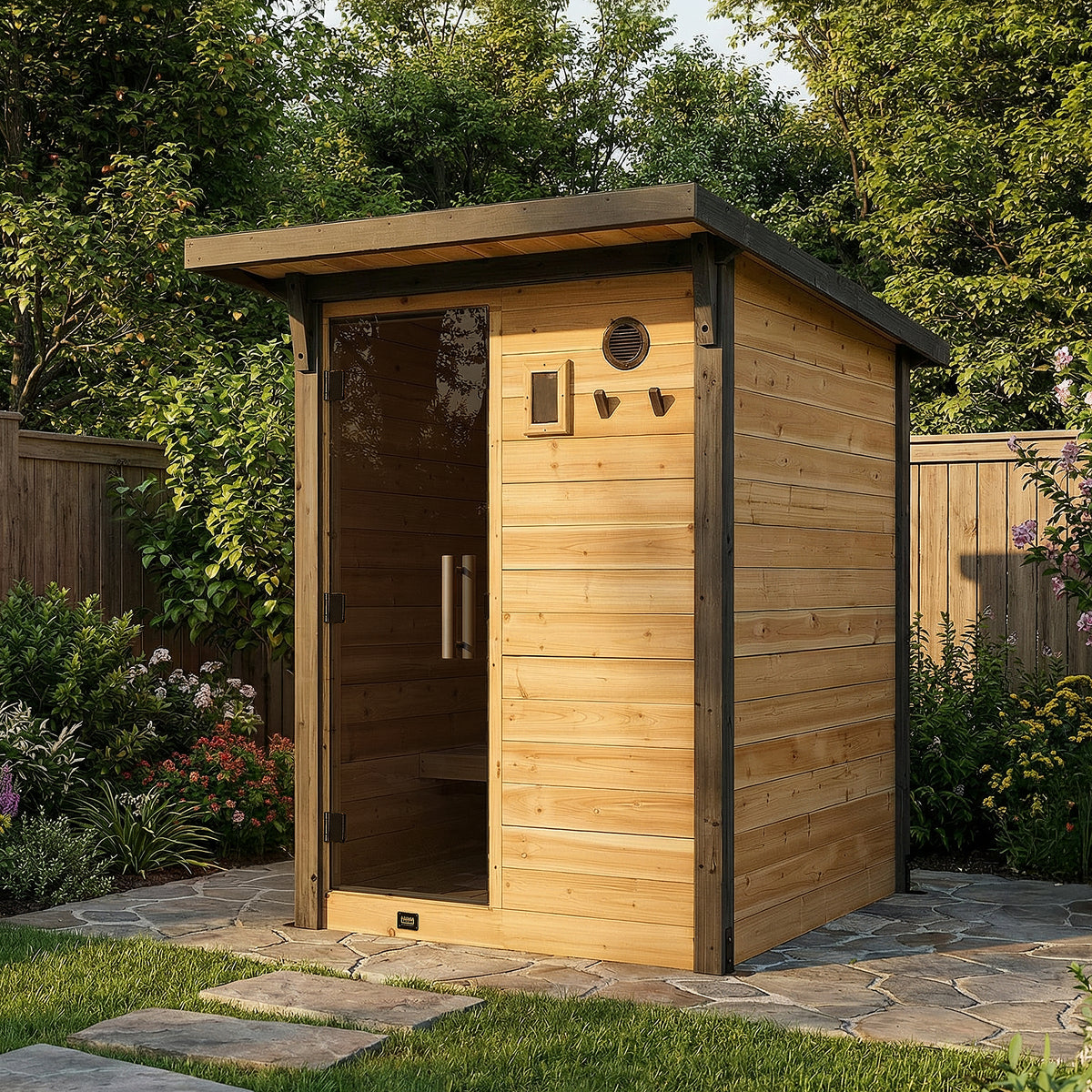 Backyard Discovery Bennett 2-4 Person Outdoor Cabin Sauna