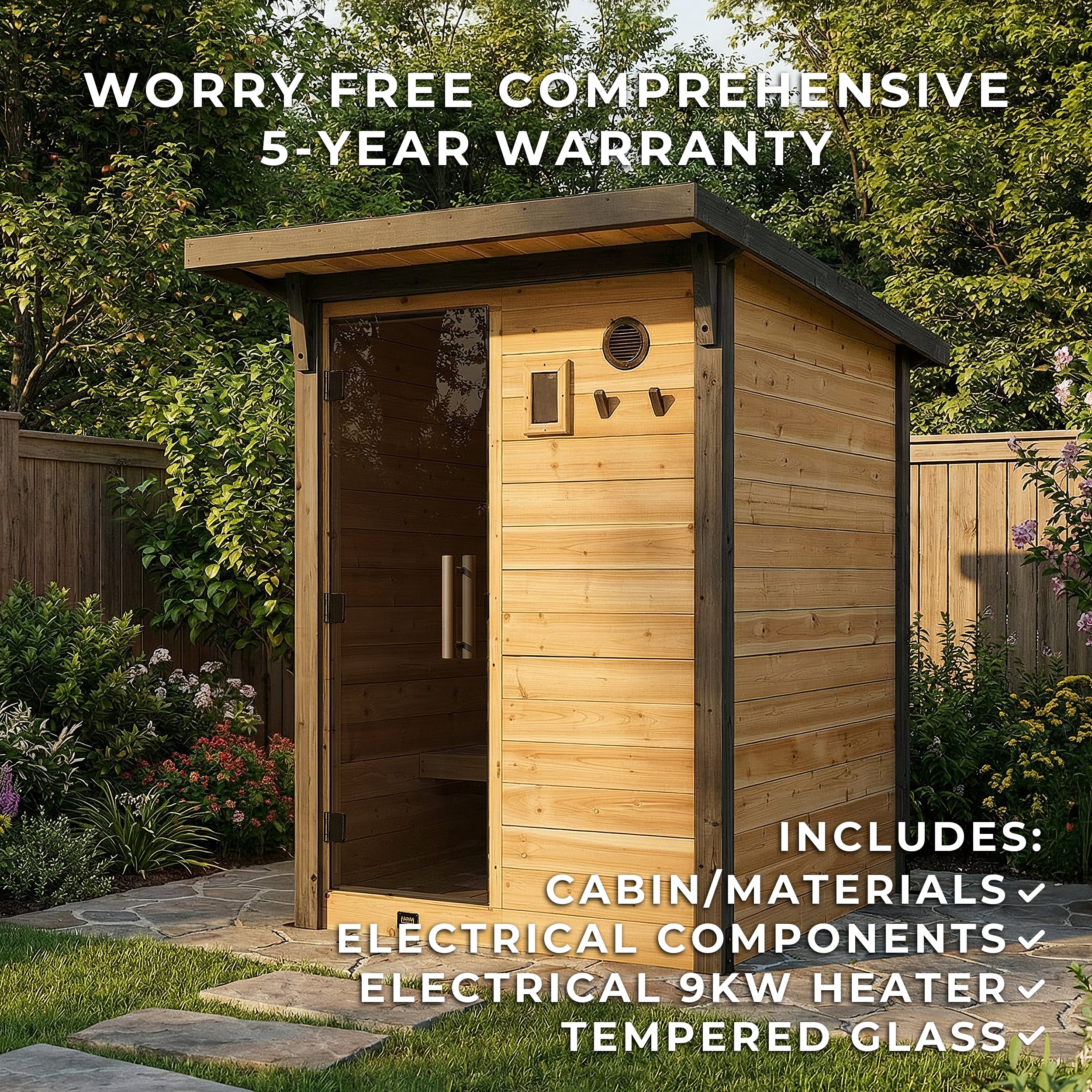 Bennett Outdoor Cabin Sauna – 2-4 Person