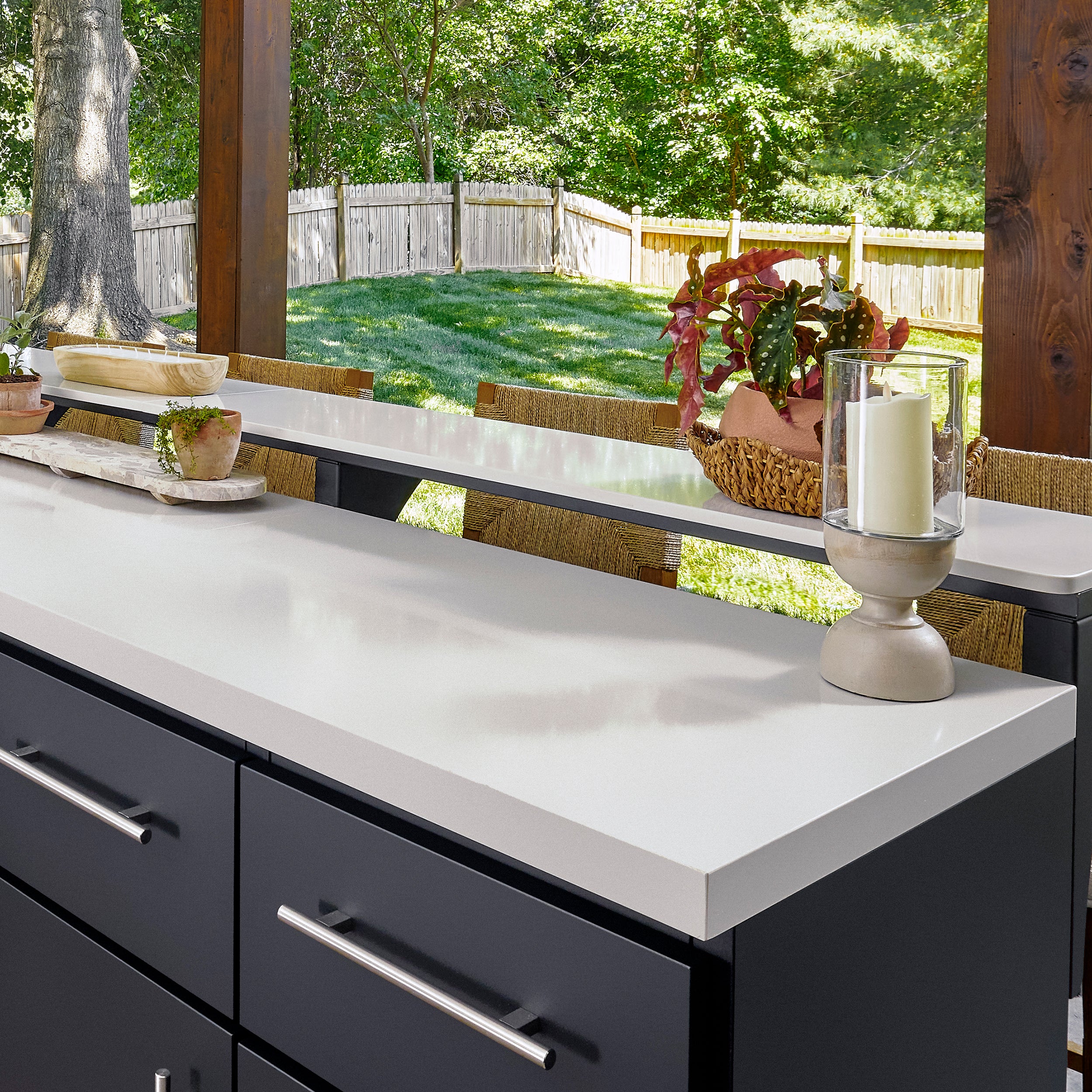 Emory Corner Outdoor Kitchen Island and Bar – Left