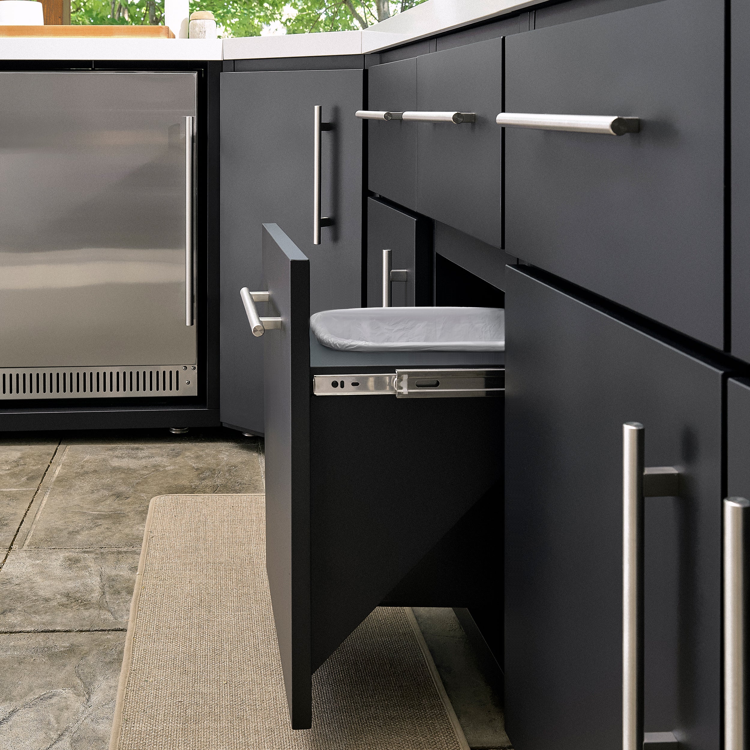 Emory Corner Outdoor Kitchen Island and Bar – Left