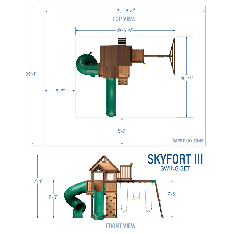 Skyfort III Swing Set specifications