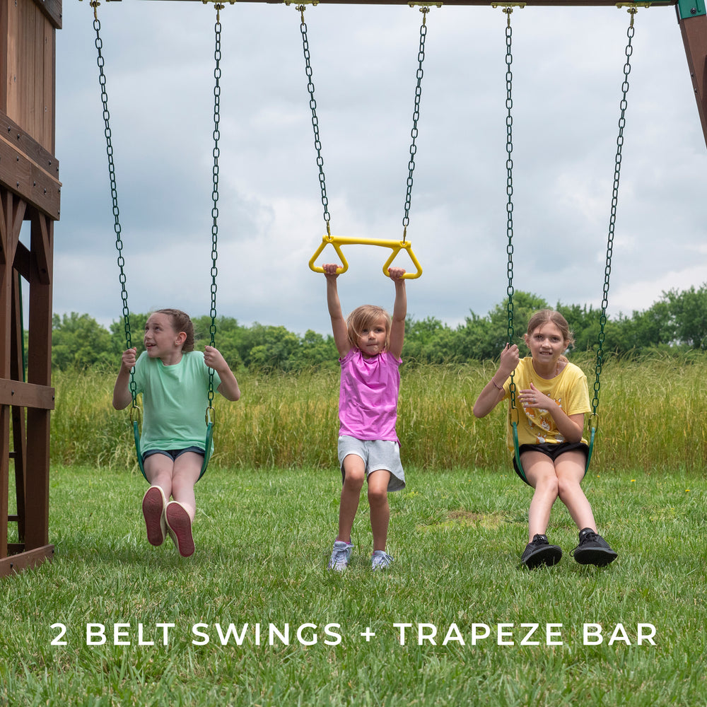 2 belt swings + trapeze bar