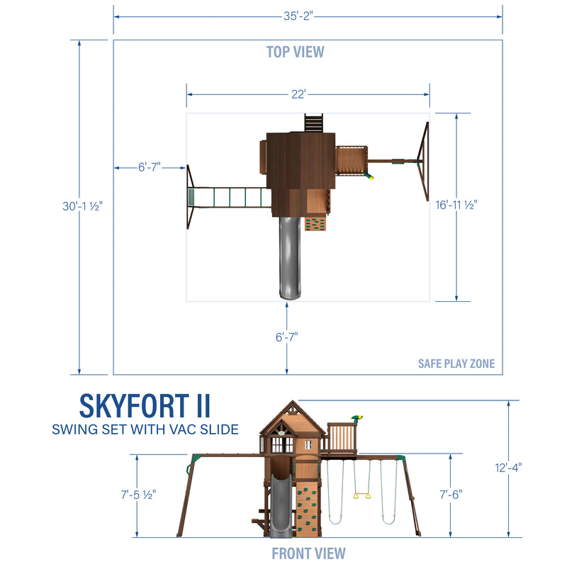 Skyfort II with Wave Slide specifications