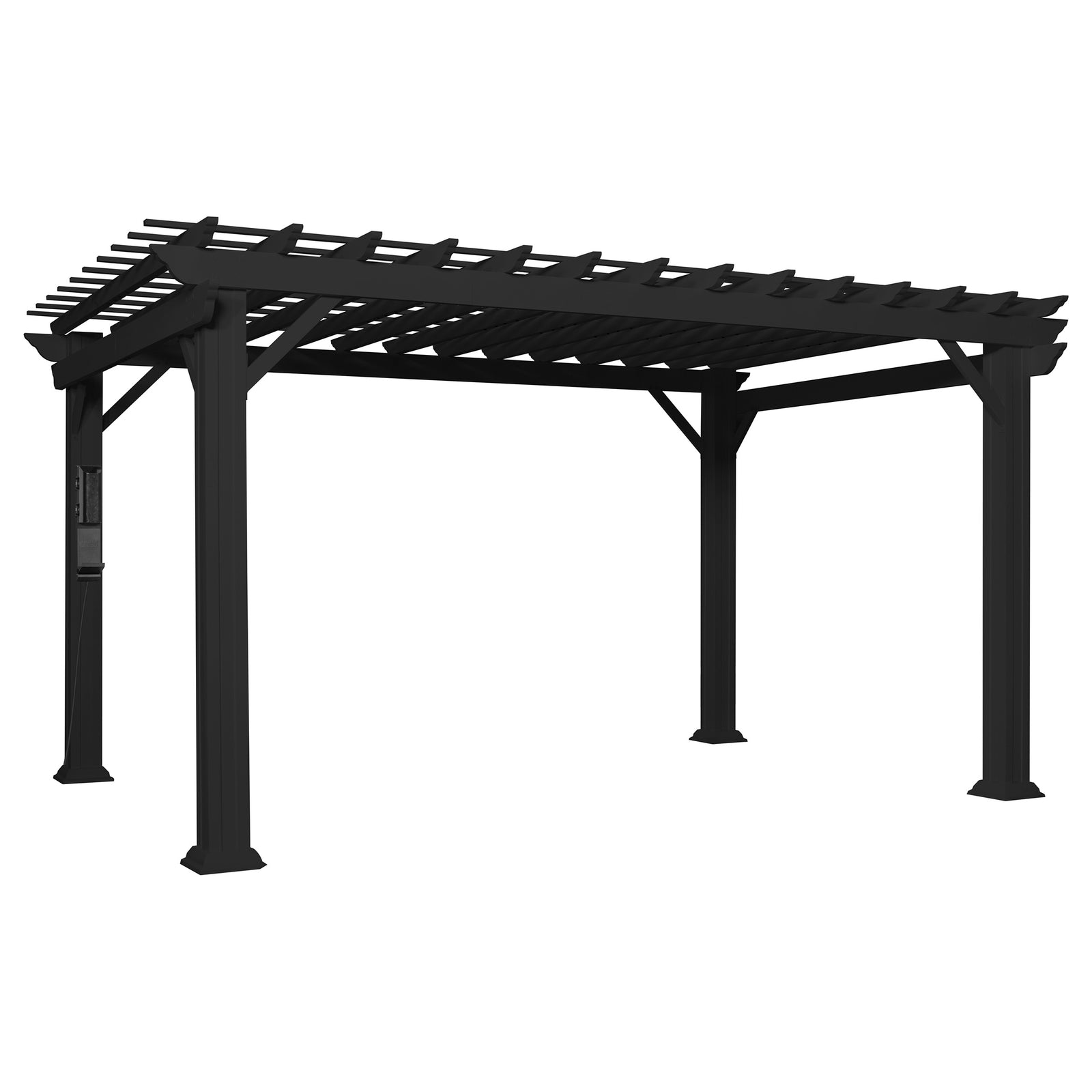 Load image into Gallery viewer, 14x10 Stratford Traditional Steel Pergola With Sail Shade Soft Canopy
