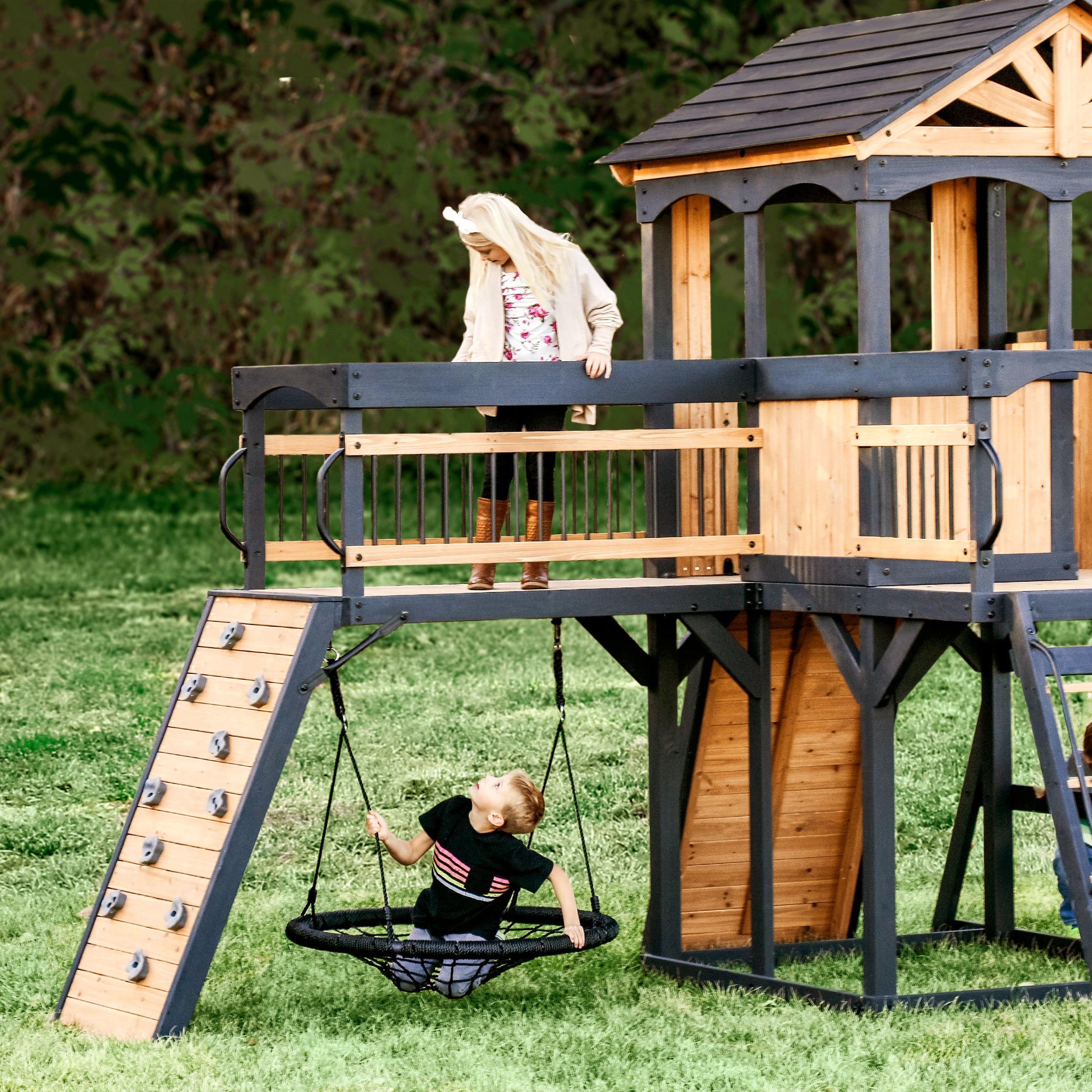 Timber Crossing Outdoor Wooden Swing Set