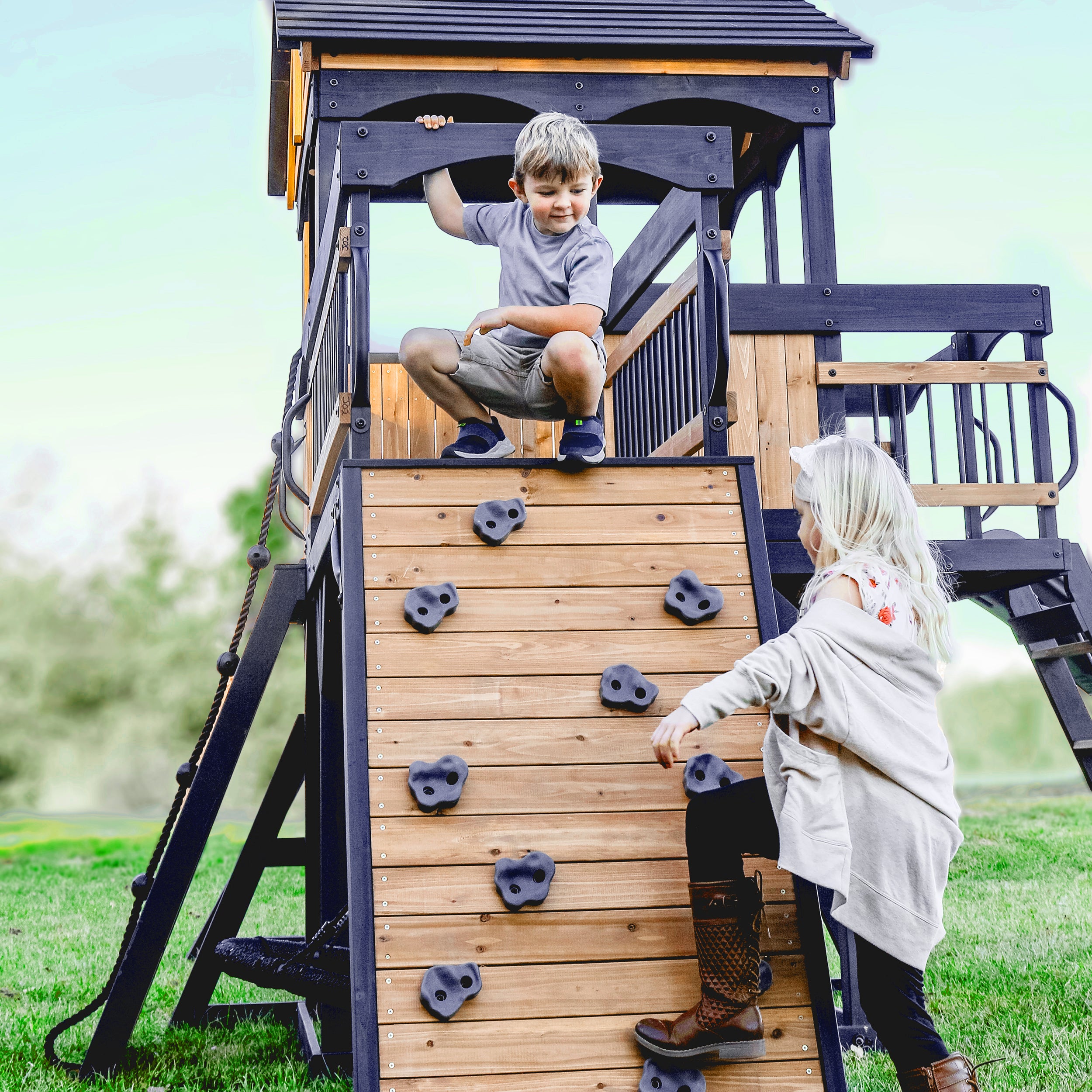 Timber Crossing Outdoor Wooden Swing Set