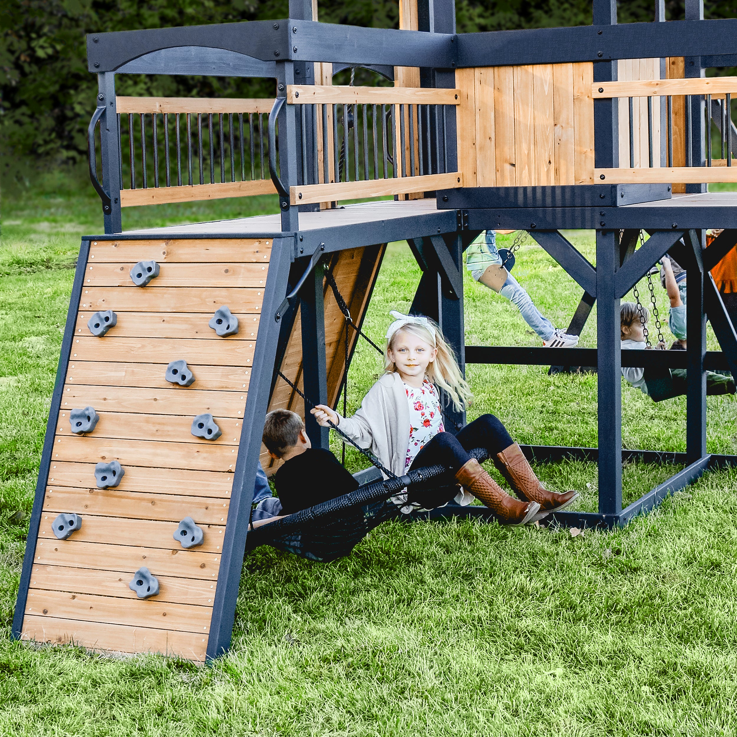 Timber Crossing Outdoor Wooden Swing Set