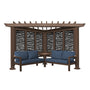 Load image into Gallery viewer, Hillsdale Traditional Steel Cabana Pergola with Conversational Seating
