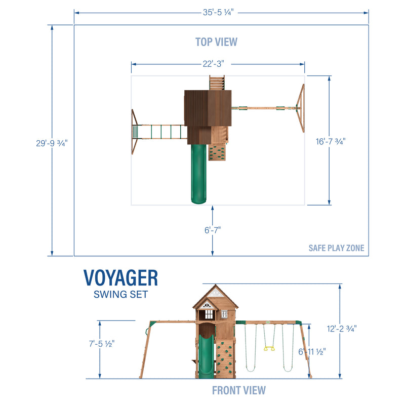 Voyager Swing Set specifications