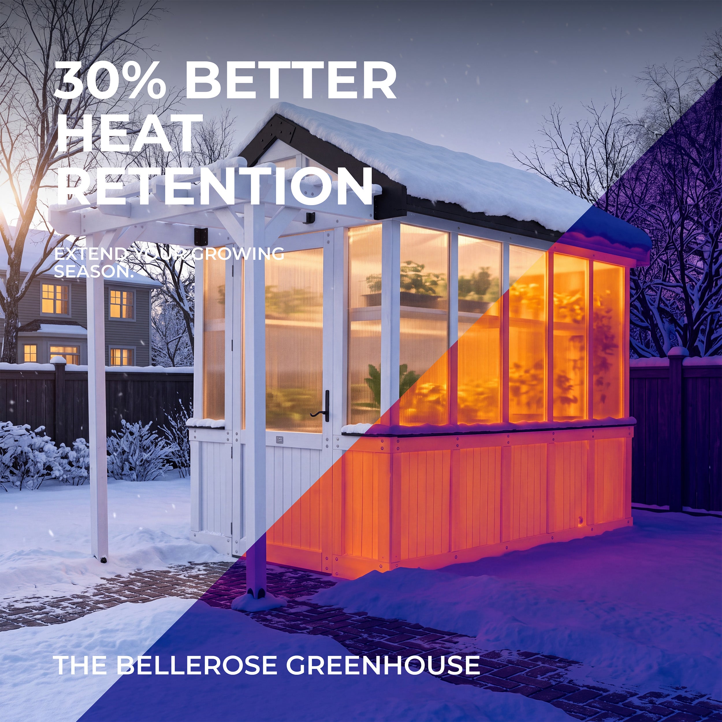 9x6 White Bellerose Cedar Greenhouse Kit | Backyard Discovery