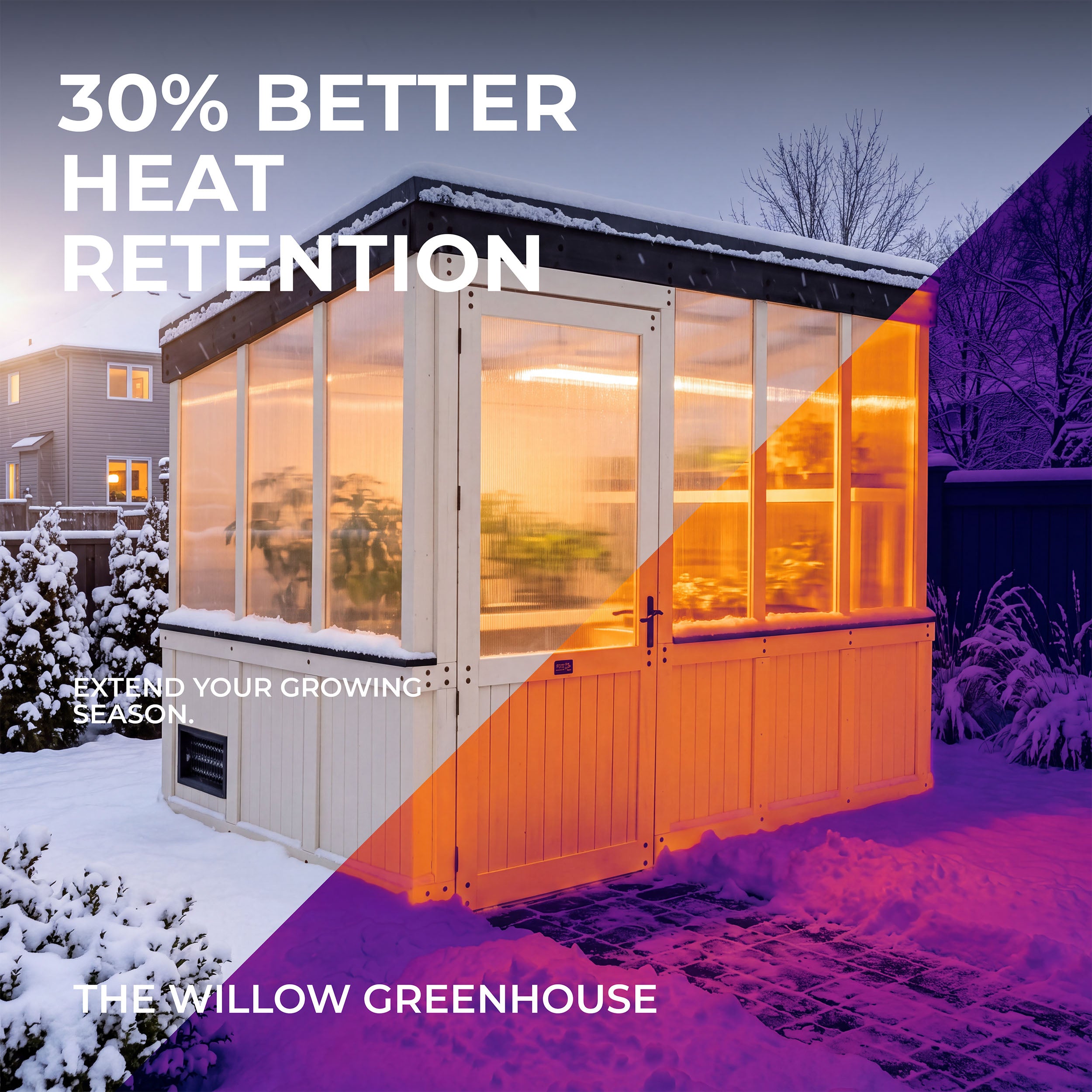 9x6 White Willow Cedar Greenhouse Kit | Backyard Discovery