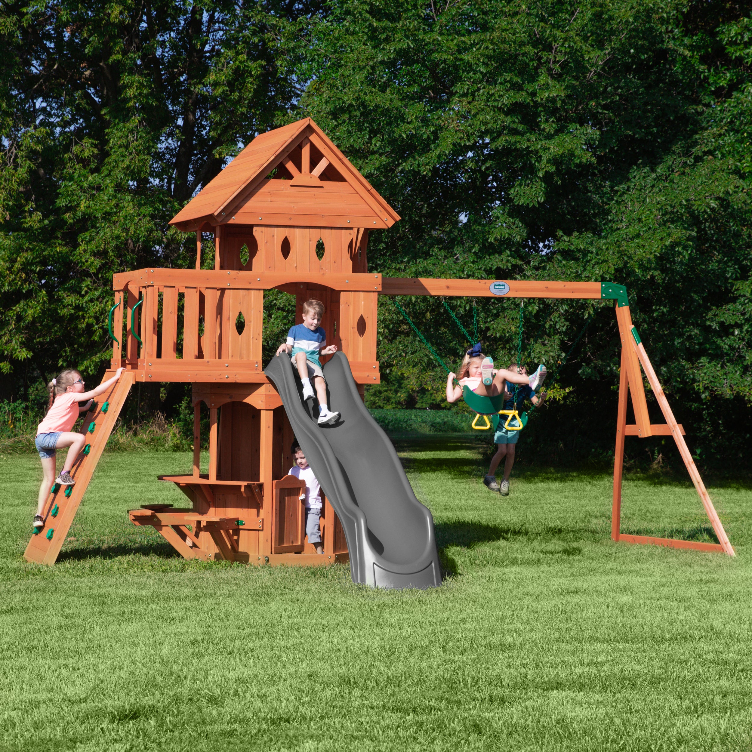 Backyard Discovery Skyfort II Playset Inc Swings Store