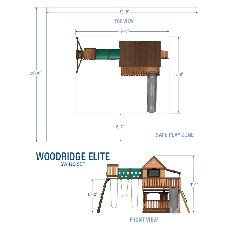 Woodridge Elite Swing Set specifications