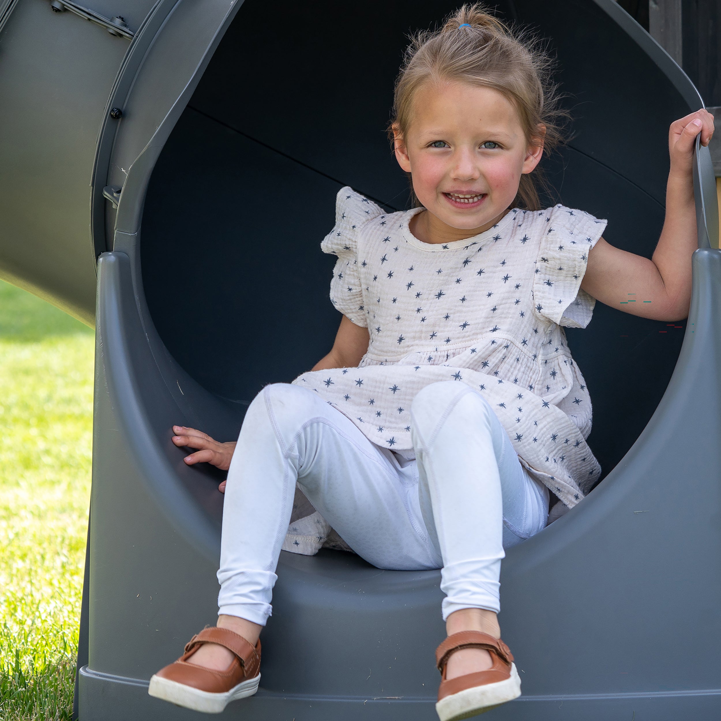 Dover Bay with Spiral Tube Slide Swing Set