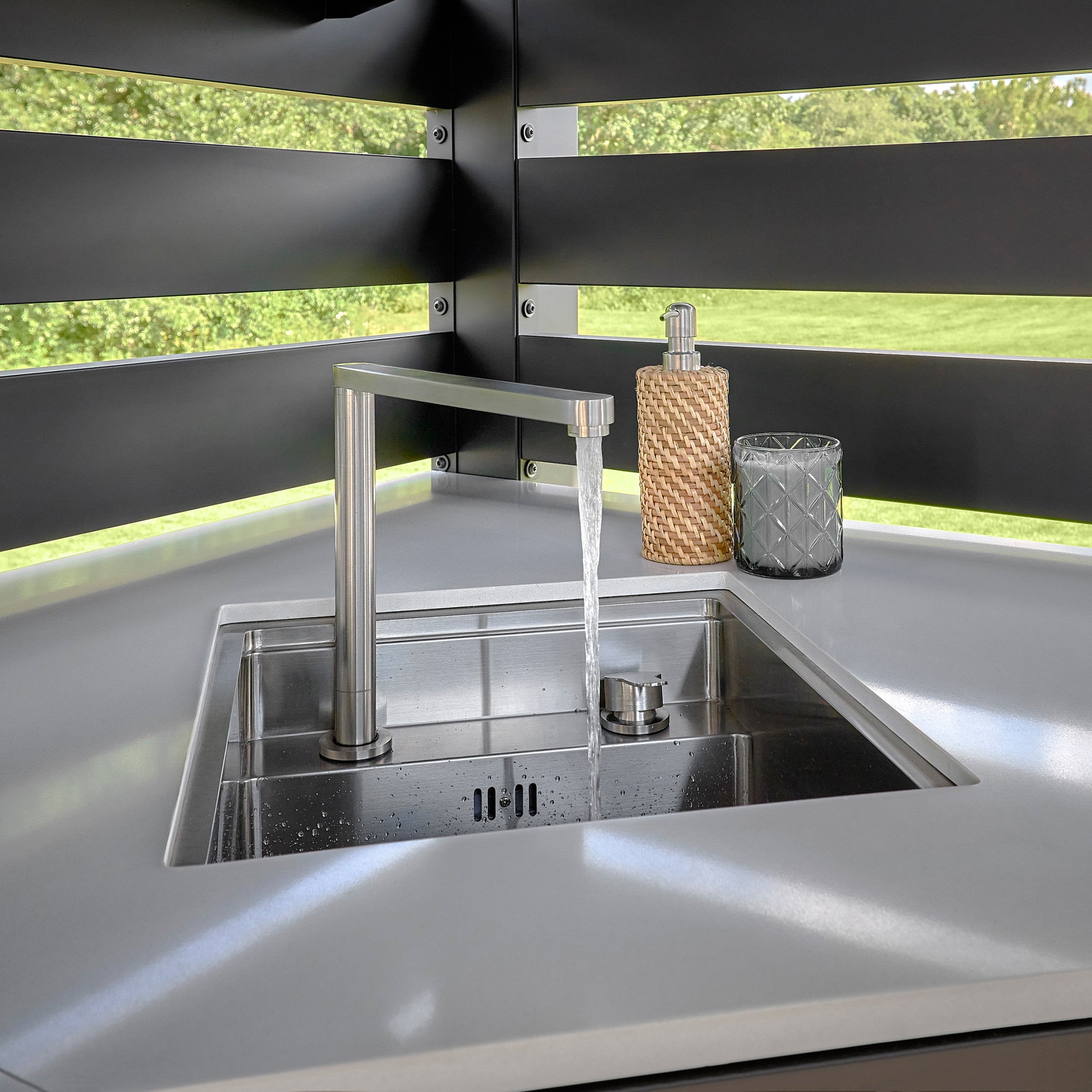 Langston Appliance-Ready Outdoor Kitchen with Refrigerator