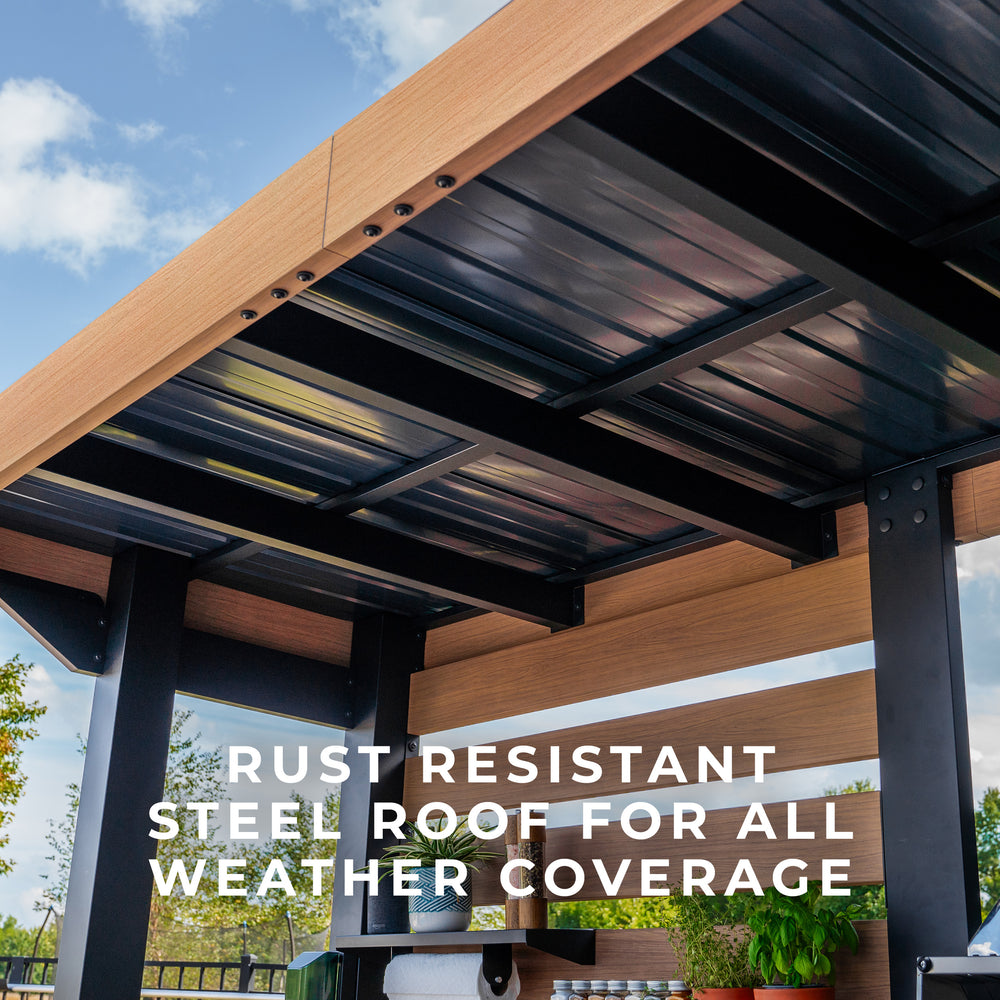 Rust resistant steel roof for all weather coverage