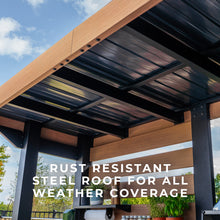 Load image into Gallery viewer, Rust resistant steel roof for all weather coverage
