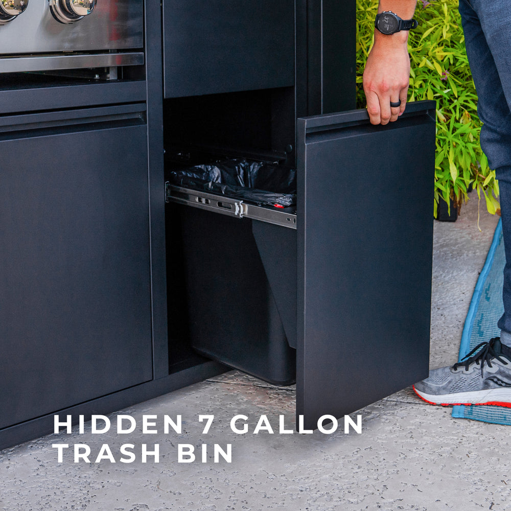 Hidden 7 gallon trash bin