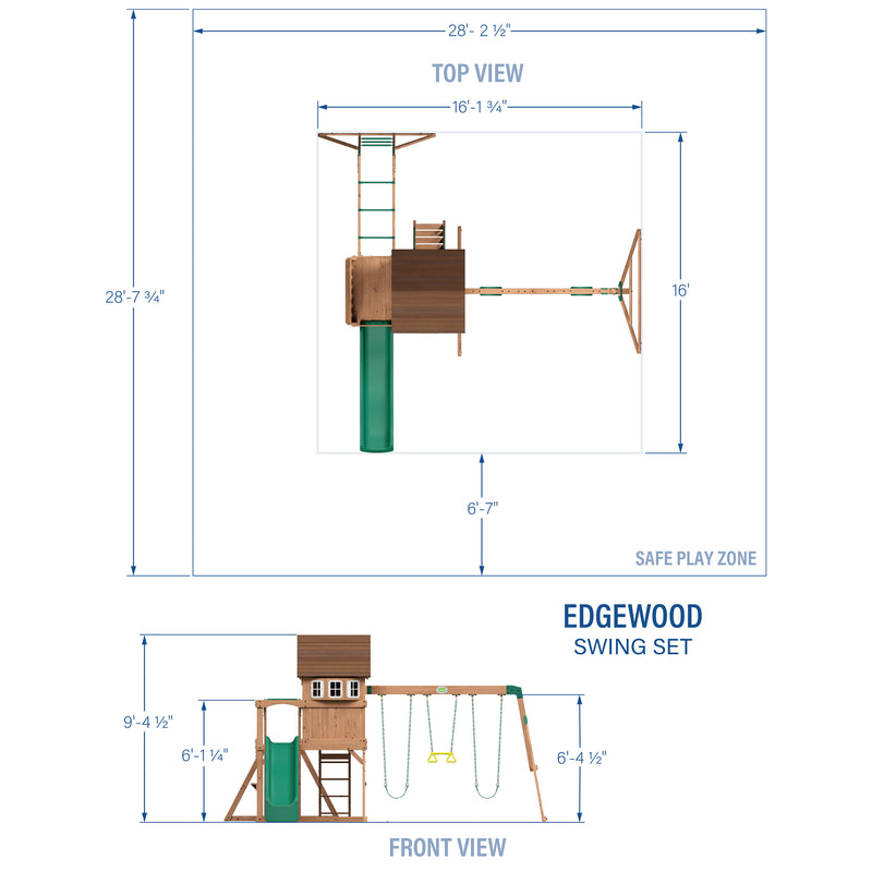 Edgewood Swing Set specifications
