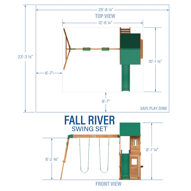 Fall River Swing Set specifications