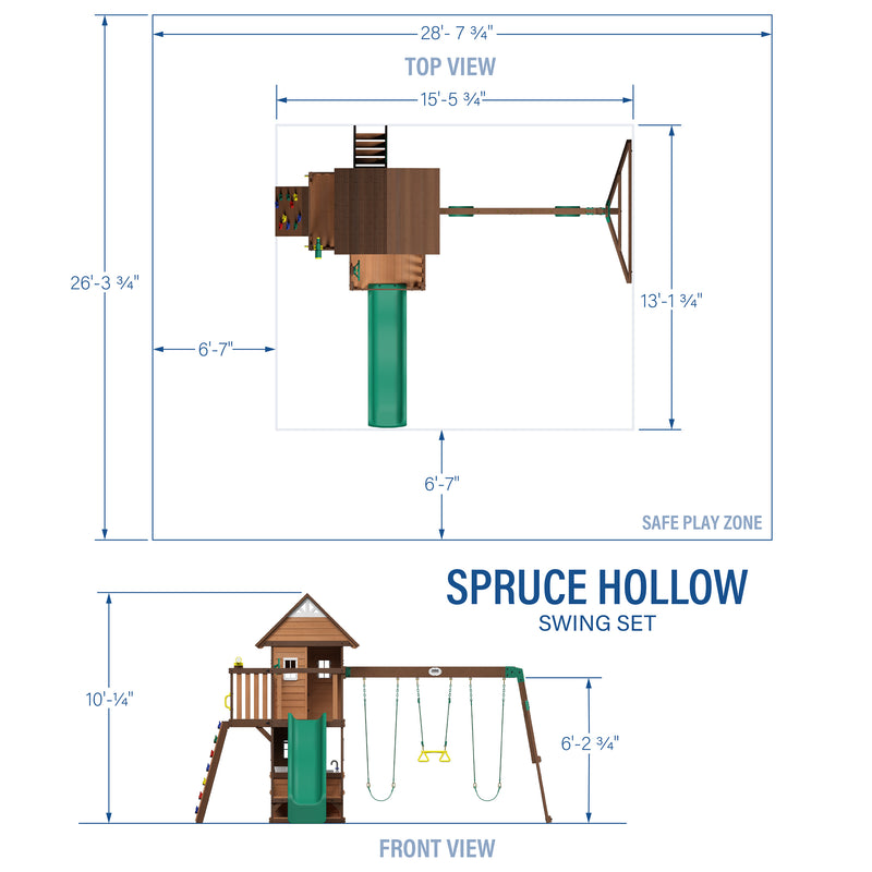 Spruce Hollow Swing Set specifications