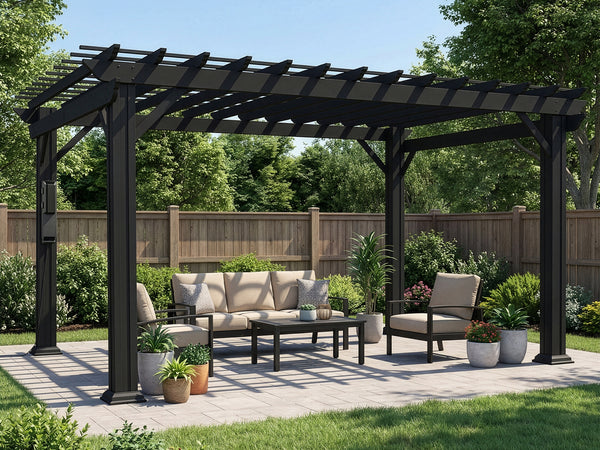 Stratford 14x12 Pergola – Black