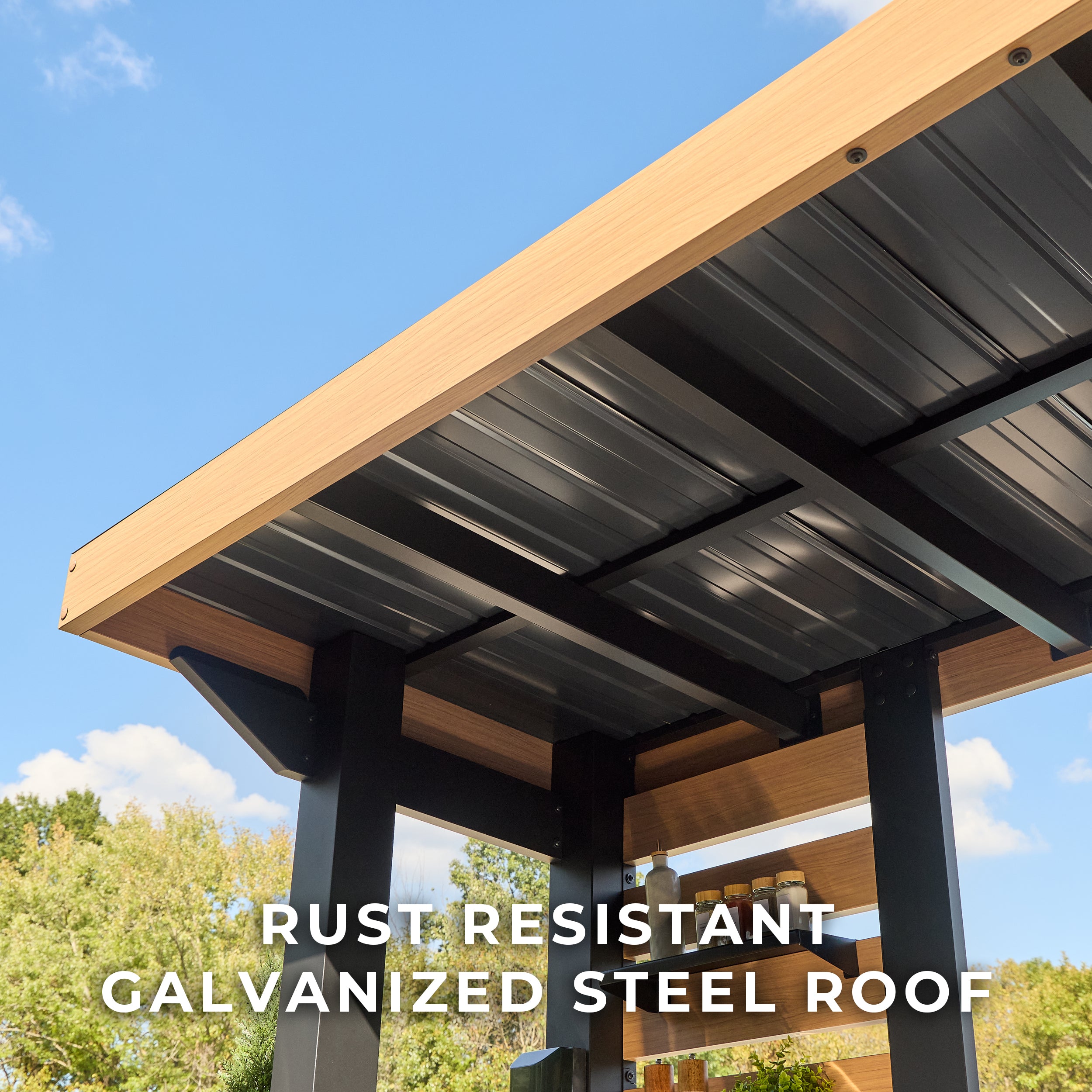 Fusion Flame 2 Outdoor Kitchen with Grill, Pizza Oven, and Refrigerator