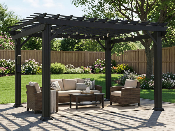 Stratford 12x10 Pergola – Black