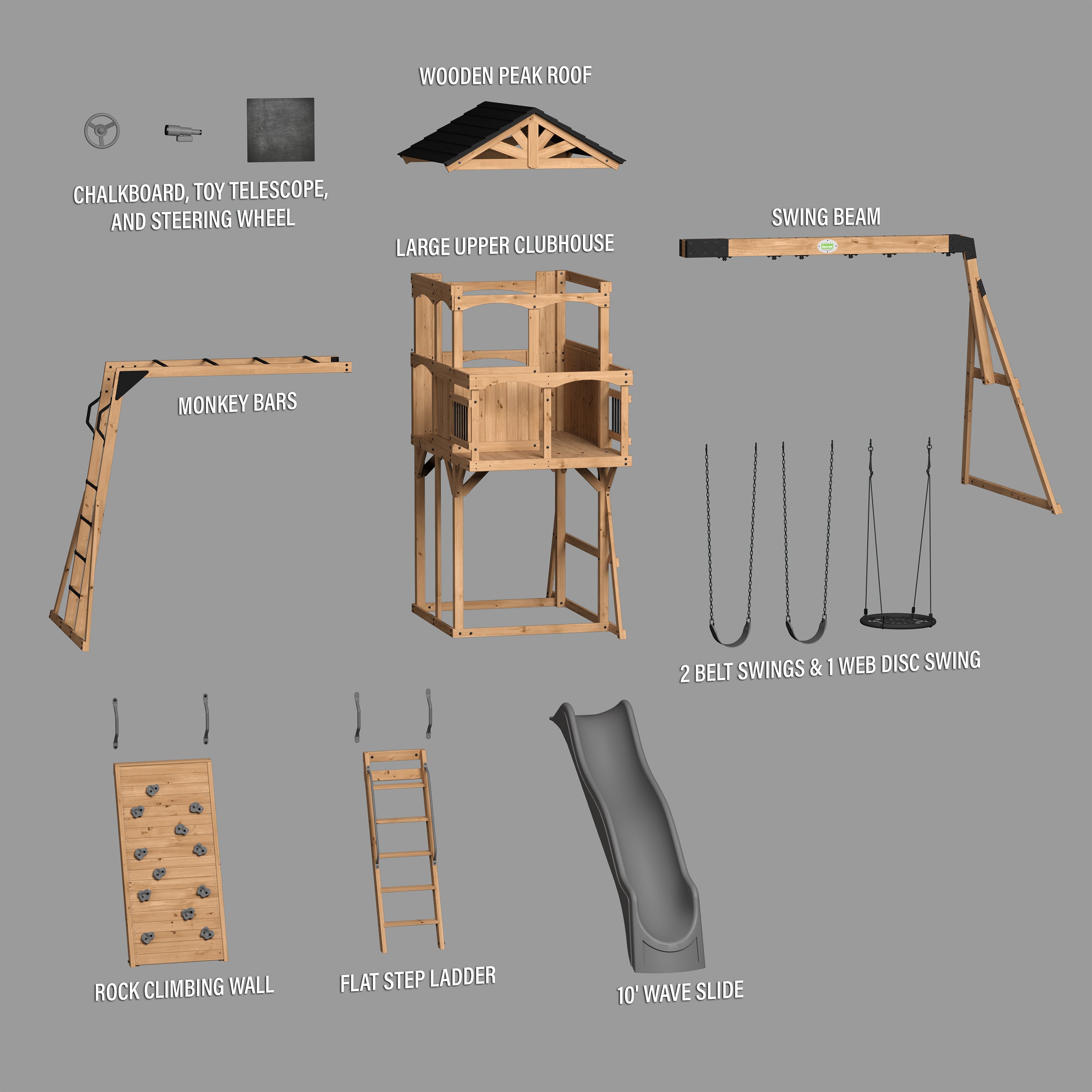 Dover Bay Swing Set with Monkey Bars