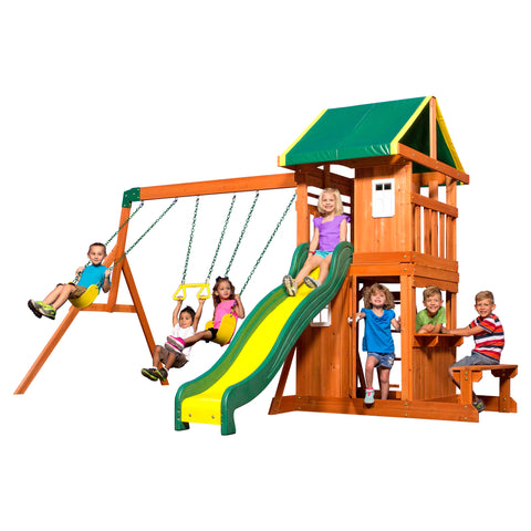 oakmont swing set with kids