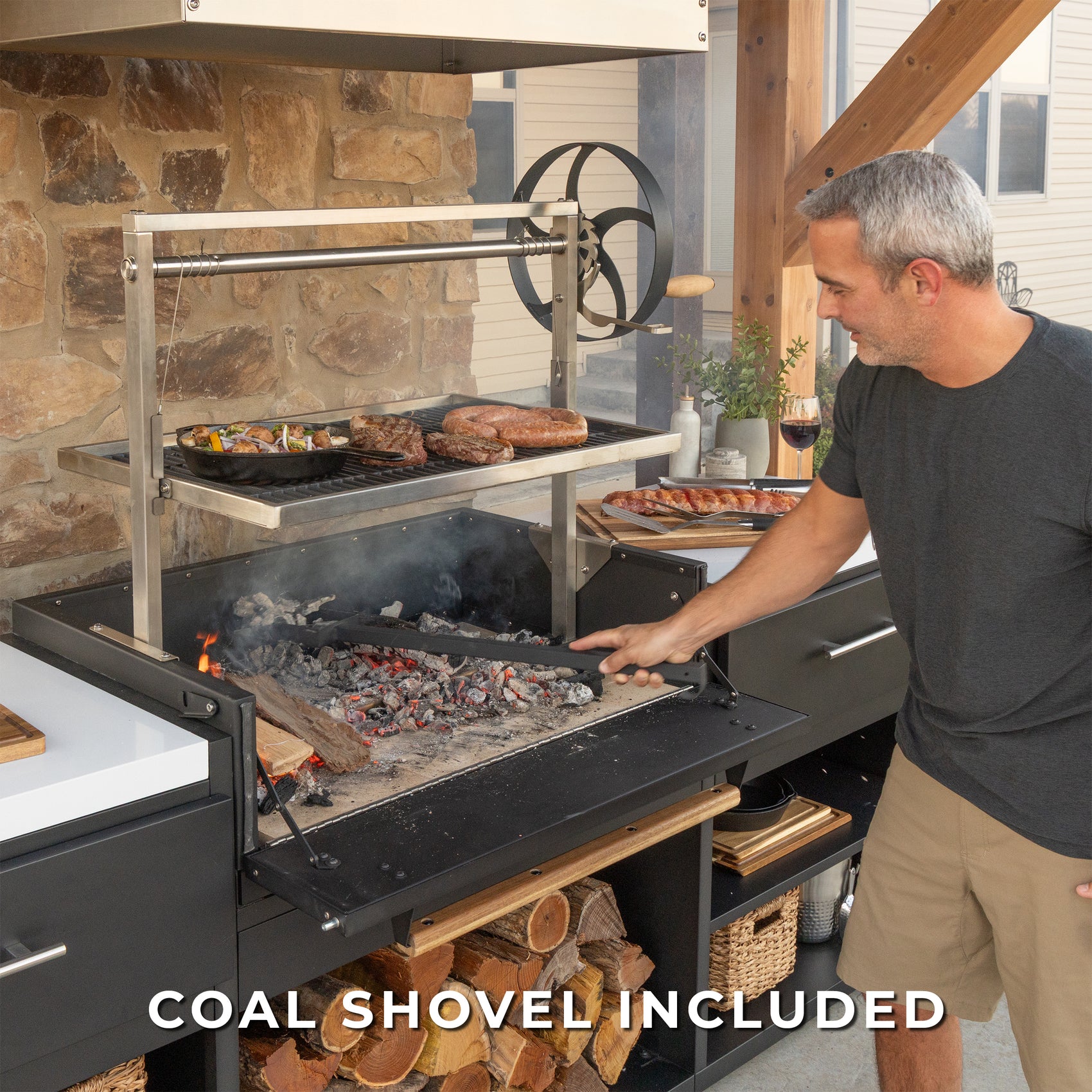 Timber Rock Outdoor Argentine Grill Cook Station