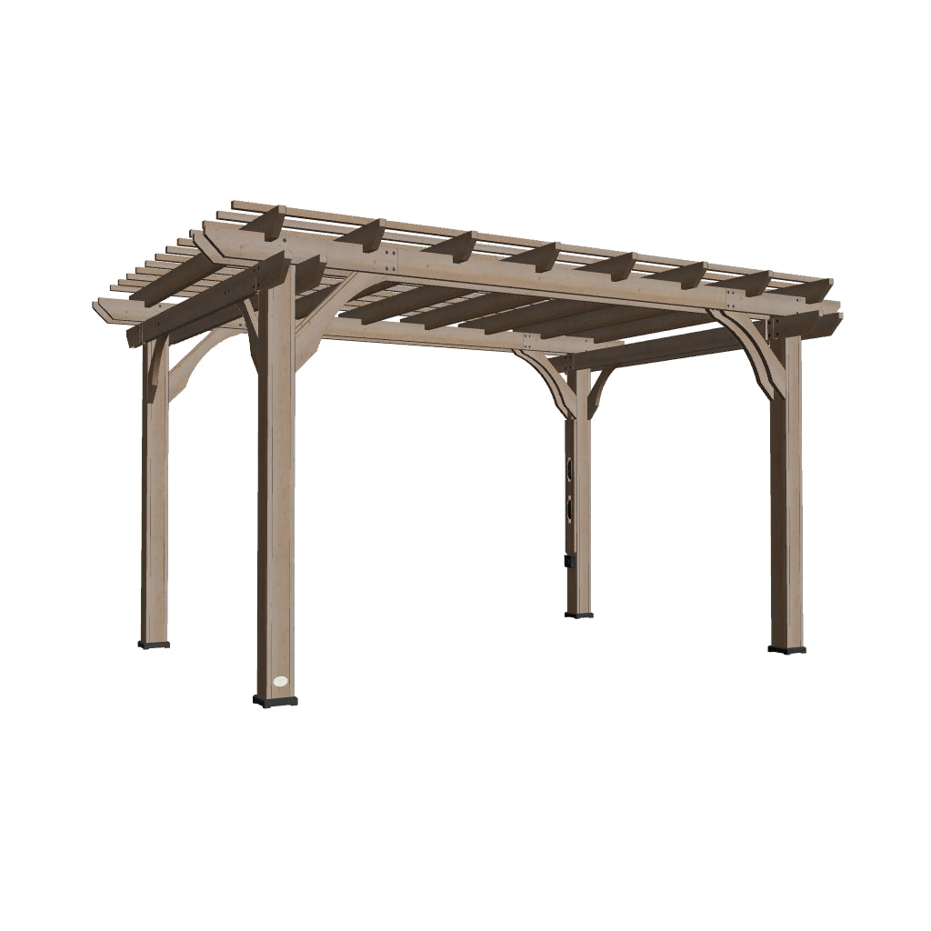 14x10 Somerville Pergola - Barnwood Stain