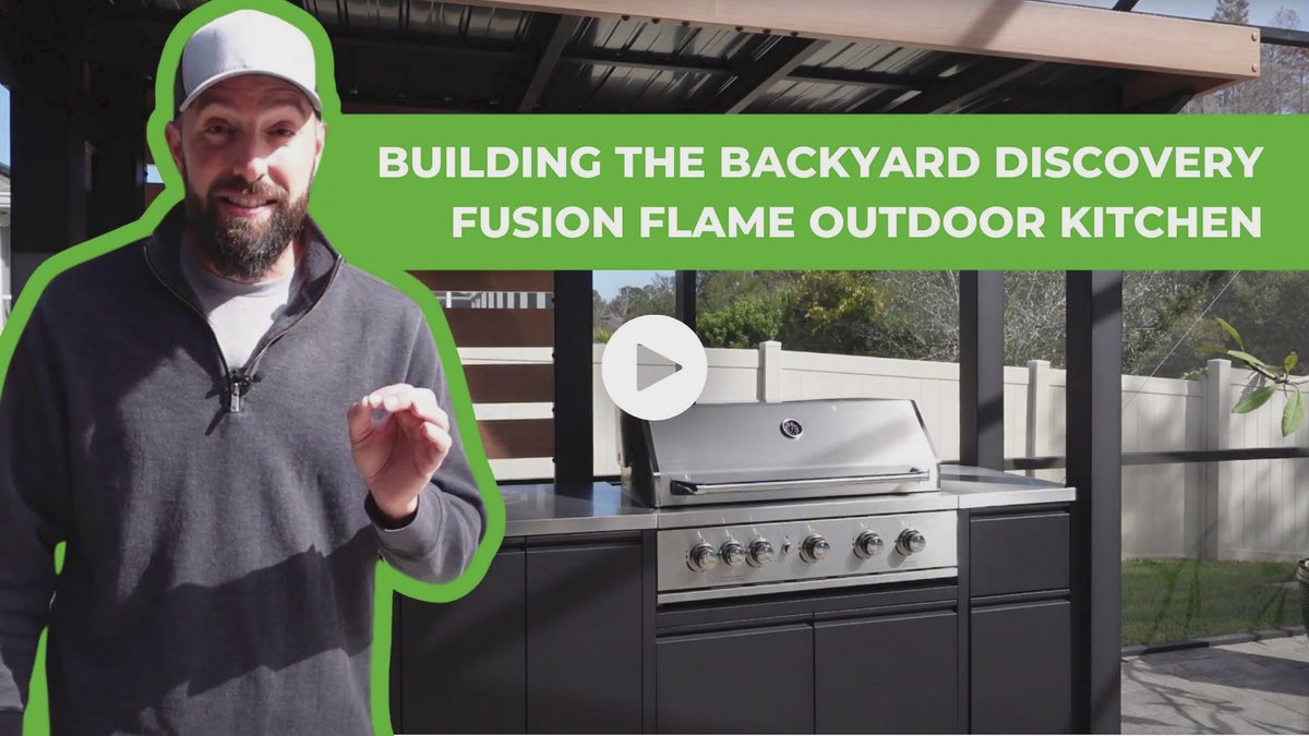 building the backyard discovery fusion flame outdoor kitchen
